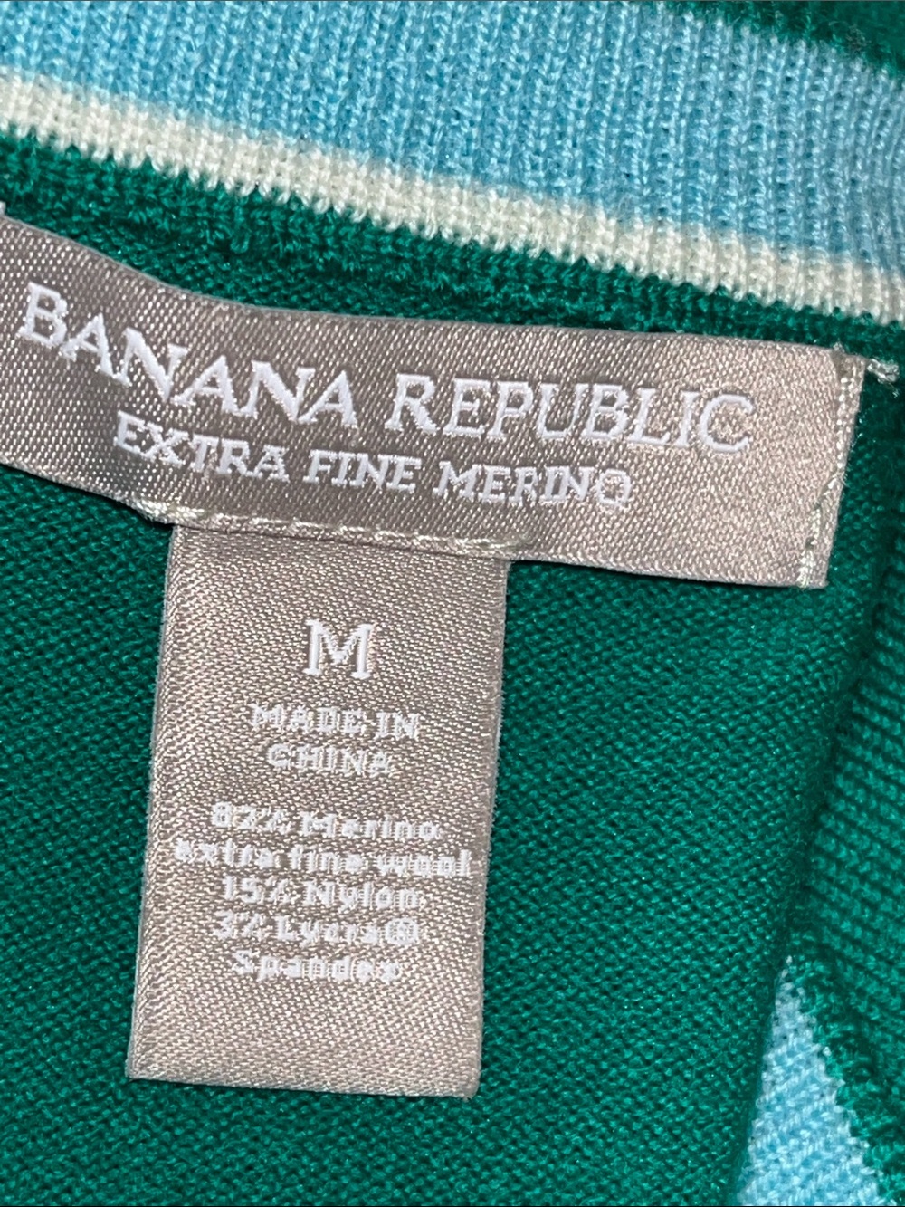 Banana Republic Green Cardigan Sweater Excellent- size Medium - Picture 9 of 9